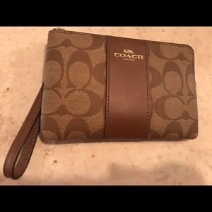 Brown Coach Wristlet